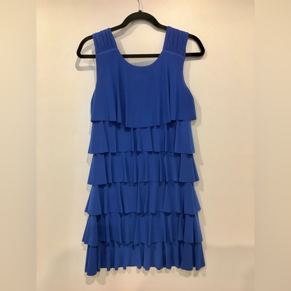 Blue Tiered Ruffle Dress - Picture 4 of 5